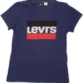 LEVI'S Mens Graphic T-Shirt Top Small Navy Blue Vintage Levi's and Second-Hand Levi's from Messina Hembry 