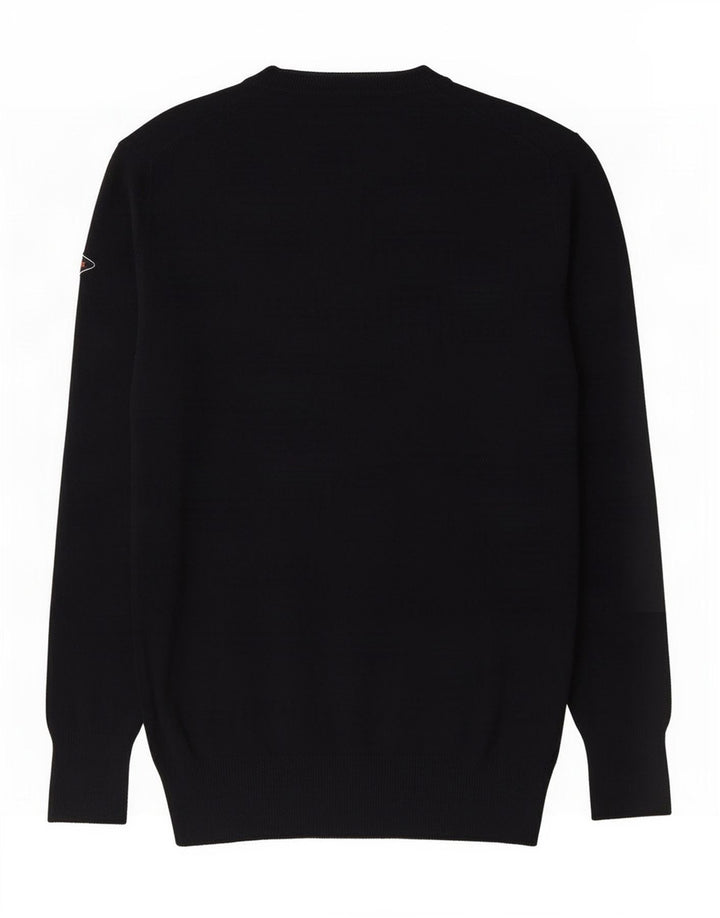 Maglione da uomo con scollo a V Superdry in cotone blu navy medio