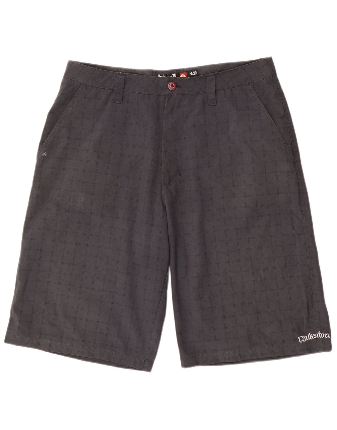 Pantaloncini cargo grafici da uomo Quiksilver W34 Large Grey Check