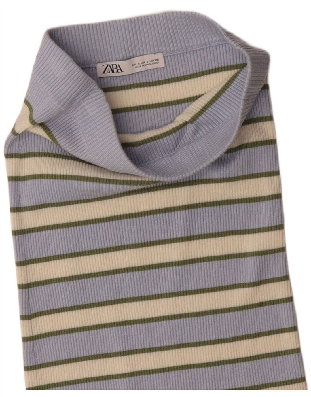 Gonna dritta in maglia Zara da donna piccola W26 a righe blu