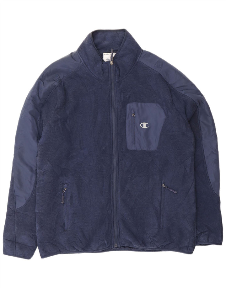 Giacca Sherpa da uomo Champion UK 42 XL Poliestere blu navy