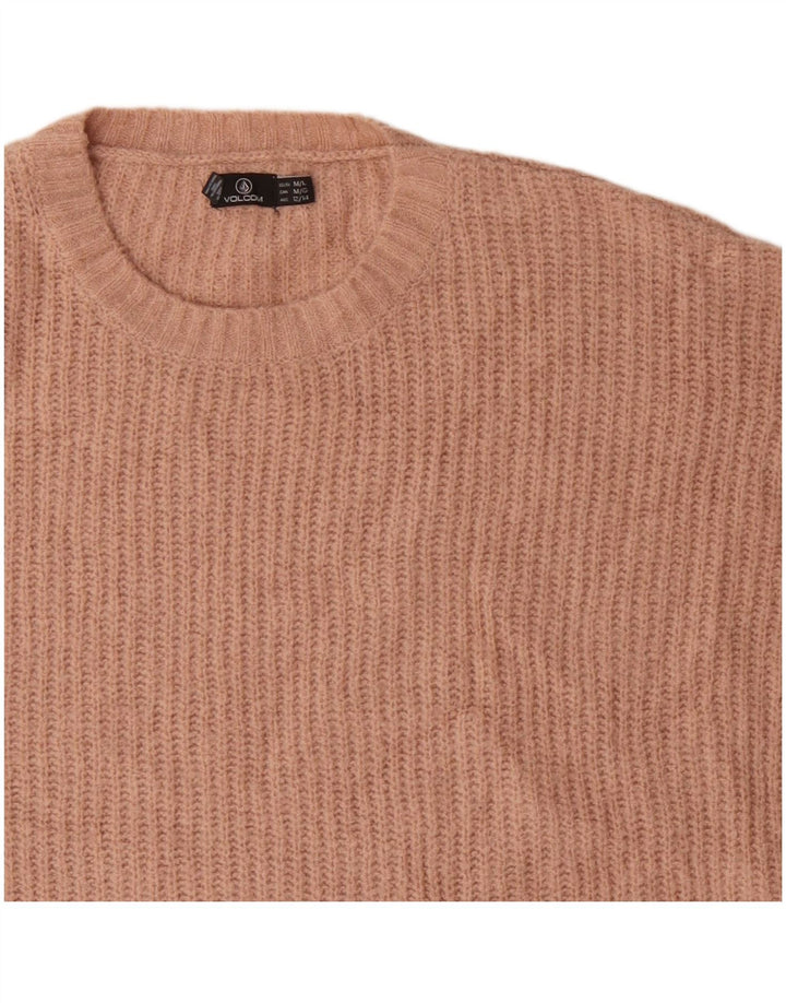 Maglione maglione girocollo oversize da donna Volcom UK 12/14 Rosa medio