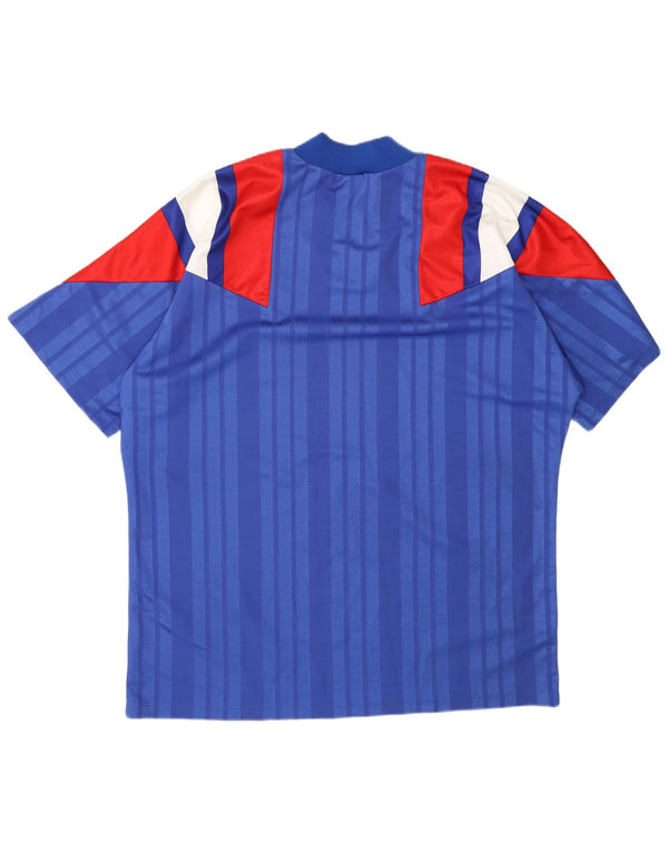 Maglia da calcio Adidas Uomo Francia Home 1992-1993 UK 48/50 XL Sport blu