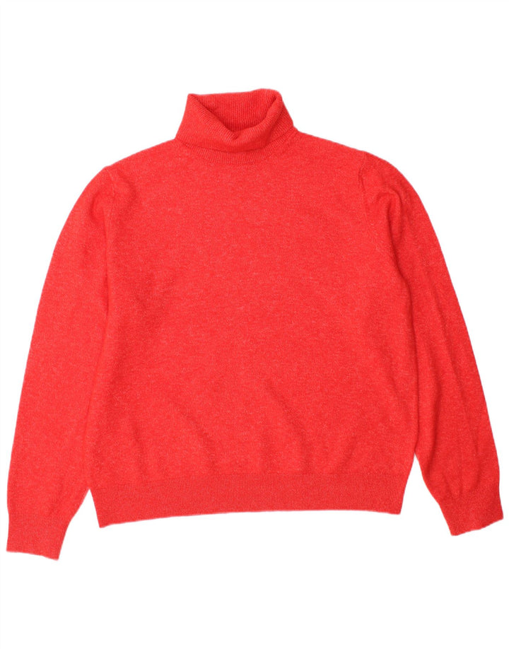 Maglione maglione a collo alto da donna Marks & Spencer UK 14 arancione medio