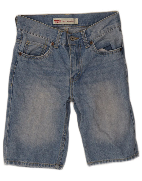 Pantaloncini di jeans regolari Levi's Boys 505 7-8 anni W24 cotone blu