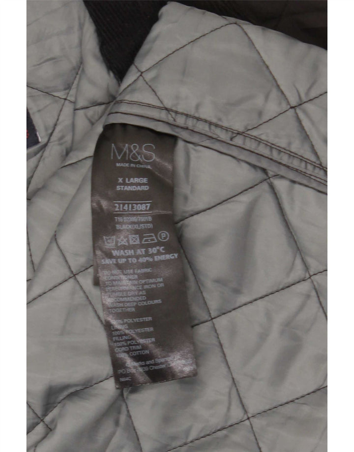 Giacca trapuntata da uomo Marks & Spencer UK 42 XL poliestere nero