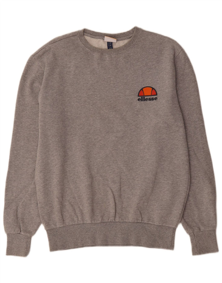 Felpa da uomo Ellesse Maglione in cotone grigio medio