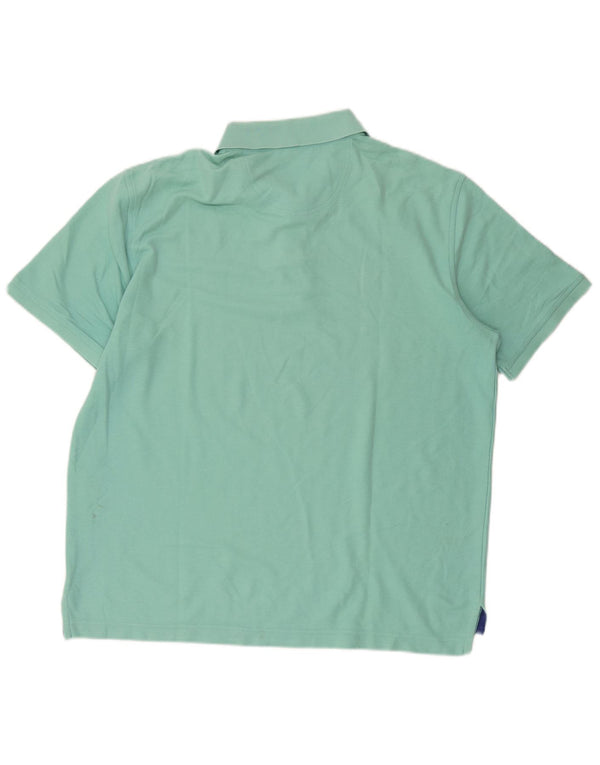 Polo da uomo Izod grande in cotone turchese