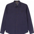 Camicia da uomo Ted Baker taglia 4 grande cotone maculato blu navy