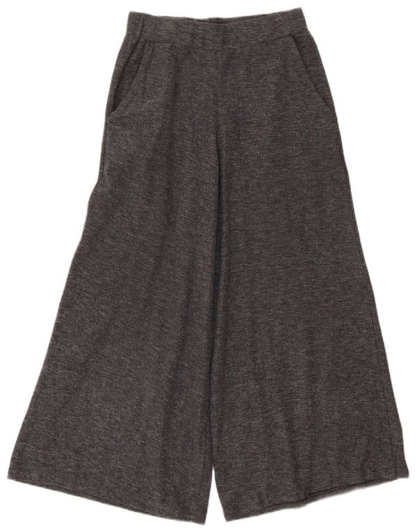 Pantaloni corti da donna Zara a gamba larga piccoli W26 L24 poliestere grigio