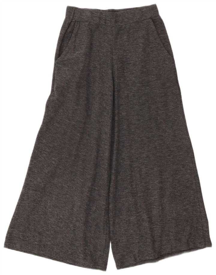 Pantaloni corti da donna Zara a gamba larga piccoli W26 L24 poliestere grigio