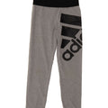 ADIDAS Girls Graphic Leggings 13-14 Years  Grey Vintage Adidas and Second-Hand Adidas from Messina Hembry 