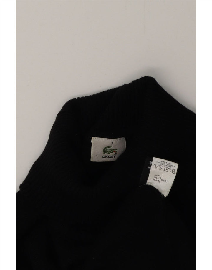 Maglione maglione da uomo a collo alto Lacoste taglia 8 3XL lana nera