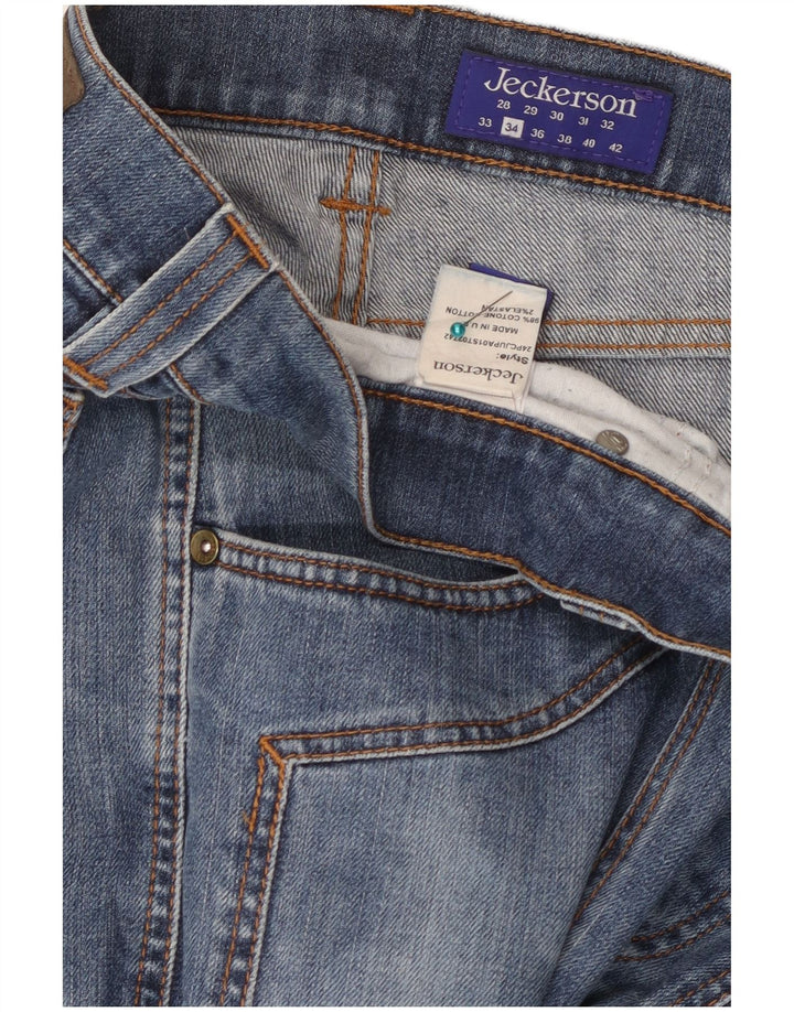 Jeans dritti da uomo Jeckerson W34 L31 cotone blu