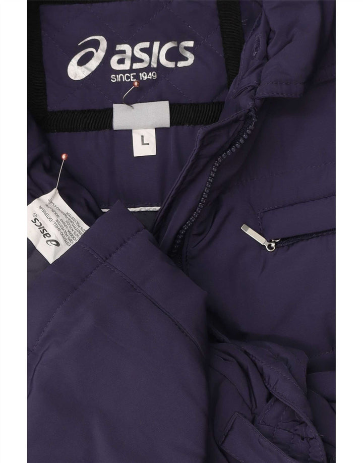 Giacca imbottita da donna Asics UK 16 grande poliestere blu navy