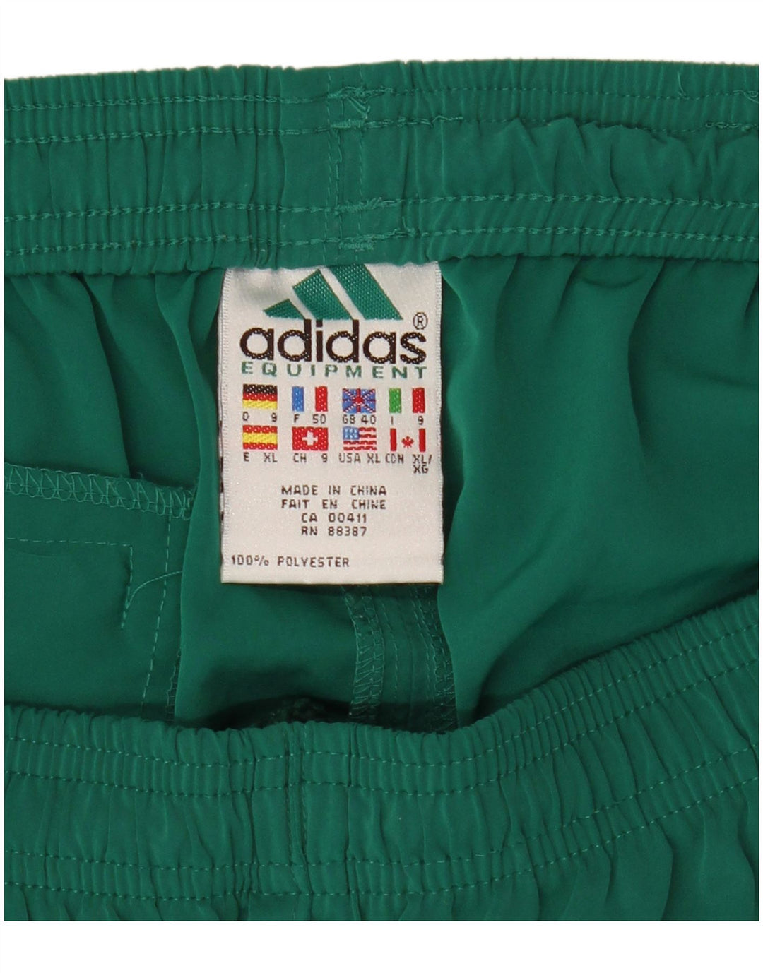 Pantaloncini sportivi da uomo Adidas UK 40 poliestere verde medio