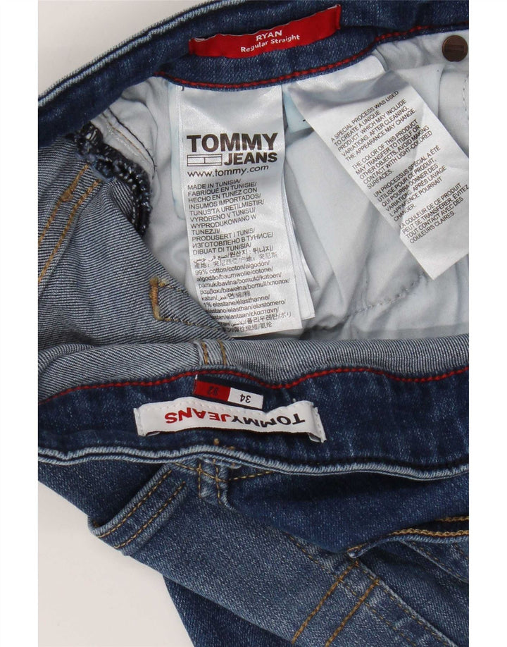 Tommy Hilfiger Uomo Ryan Regular Jeans dritti W34 L32 Cotone Blu