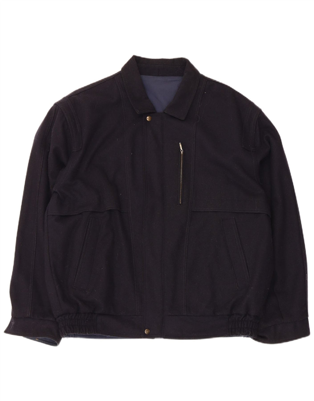 Giubbotto bomber vintage da uomo UK 42 XL blu navy