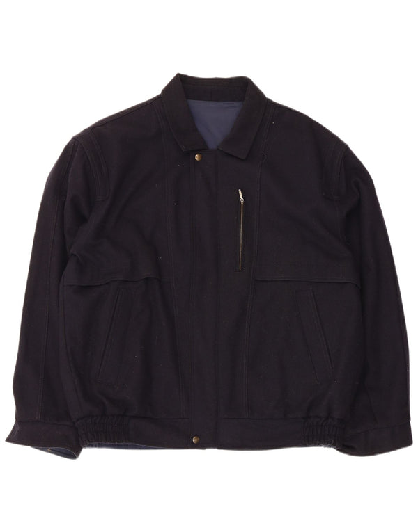 Giubbotto bomber vintage da uomo UK 42 XL blu navy