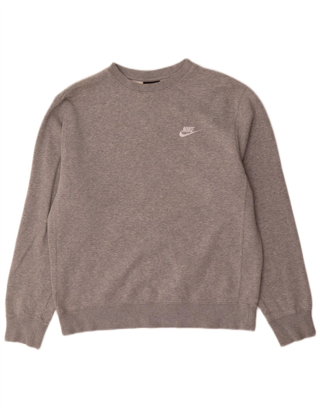 Felpa Nike da uomo in cotone chiazzato grigio medio