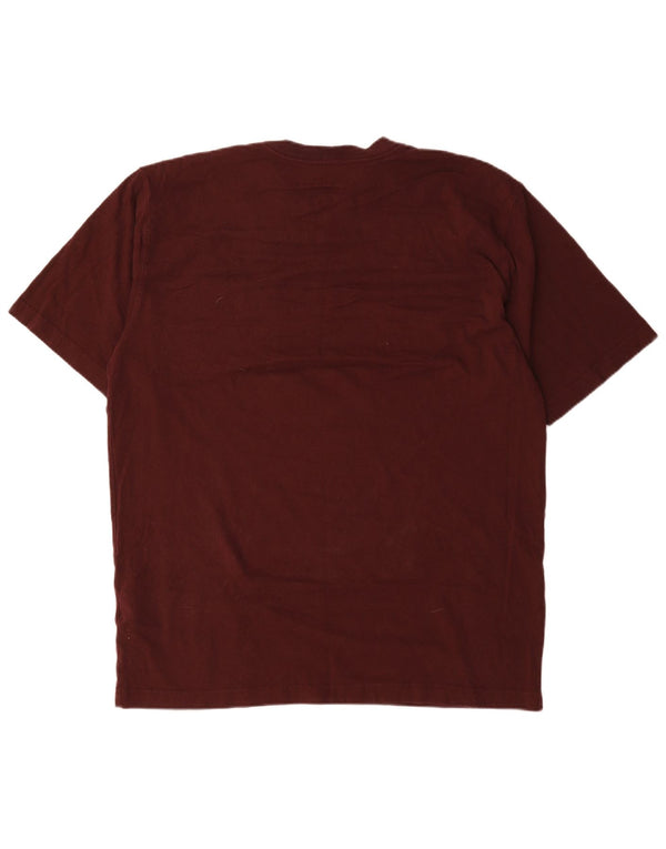 Carhartt T-shirt alta da uomo ampia e vestibilità ampia, grande in cotone marrone