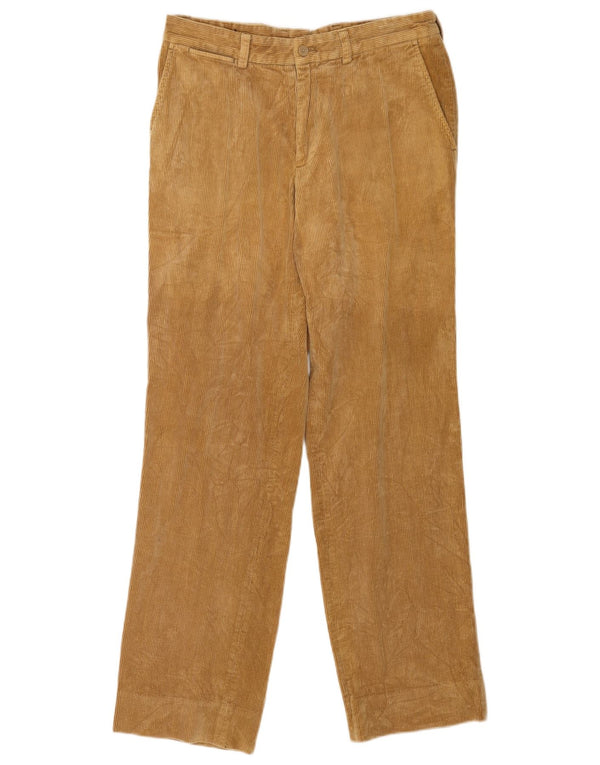 Pantaloni dritti da uomo in velluto a coste Massimo Dutti EU 42 Large W32 L33 Beige
