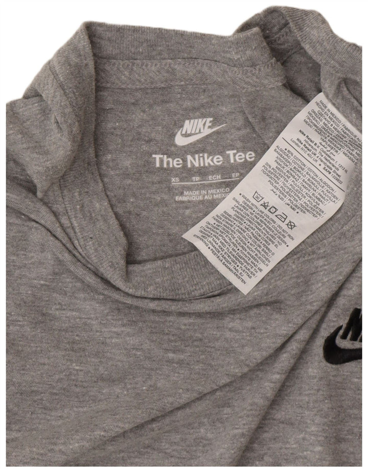 T-shirt da uomo NIKE Top XS in cotone chiazzato grigio