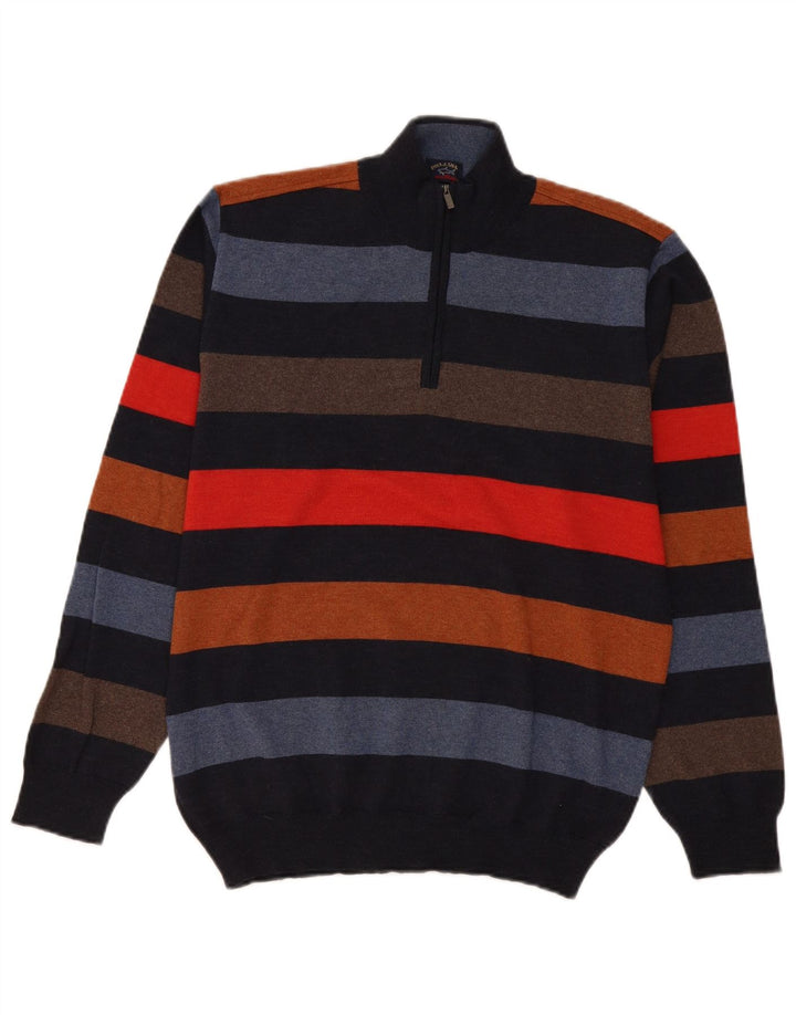 Paul & Shark Maglione da uomo con zip e collo da yachting grande multicolore