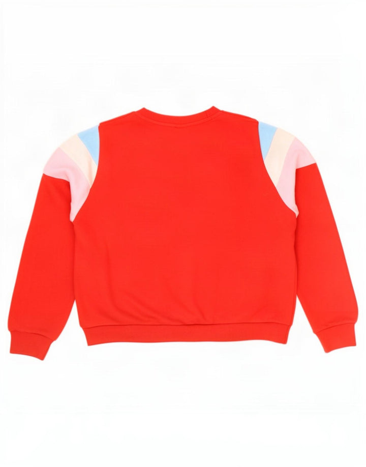 Levi's Donna Felpa Oversize Maglione UK 14 Medium Rosso Colorblock