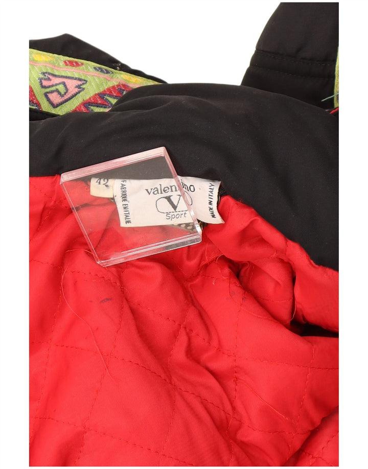 Giacca a vento con cappuccio da uomo Valentino US 42 XL Poliestere geometrico nero