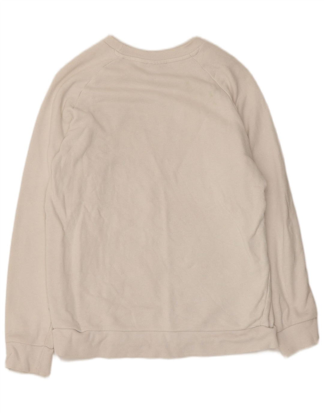 Felpa oversize da donna Adidas UK 10 piccola in cotone bianco