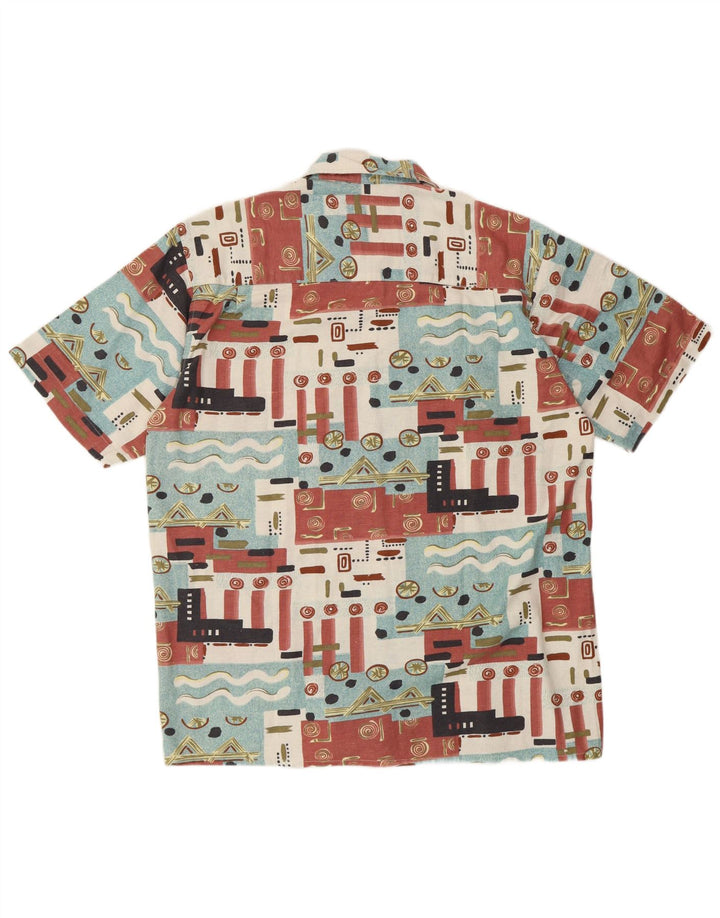 Camicia a maniche corte da uomo BROADWAY taglia 39/40 media multicolore geometrica