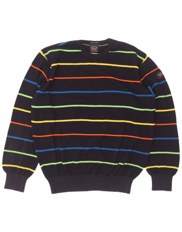 Paul & Shark Maglione da uomo girocollo da yachting maglione XL a righe blu navy