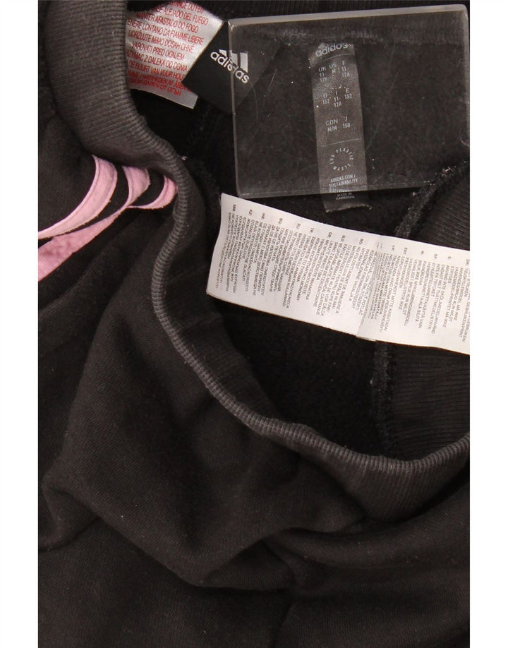 Pantaloni della tuta da bambina ADIDAS Joggers 11-12 anni in cotone nero