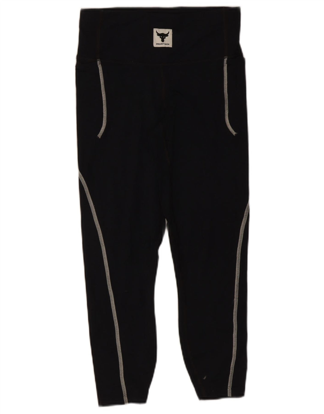 Leggings Under Armour Project Rock Capri da donna UK 8 piccoli in nylon nero