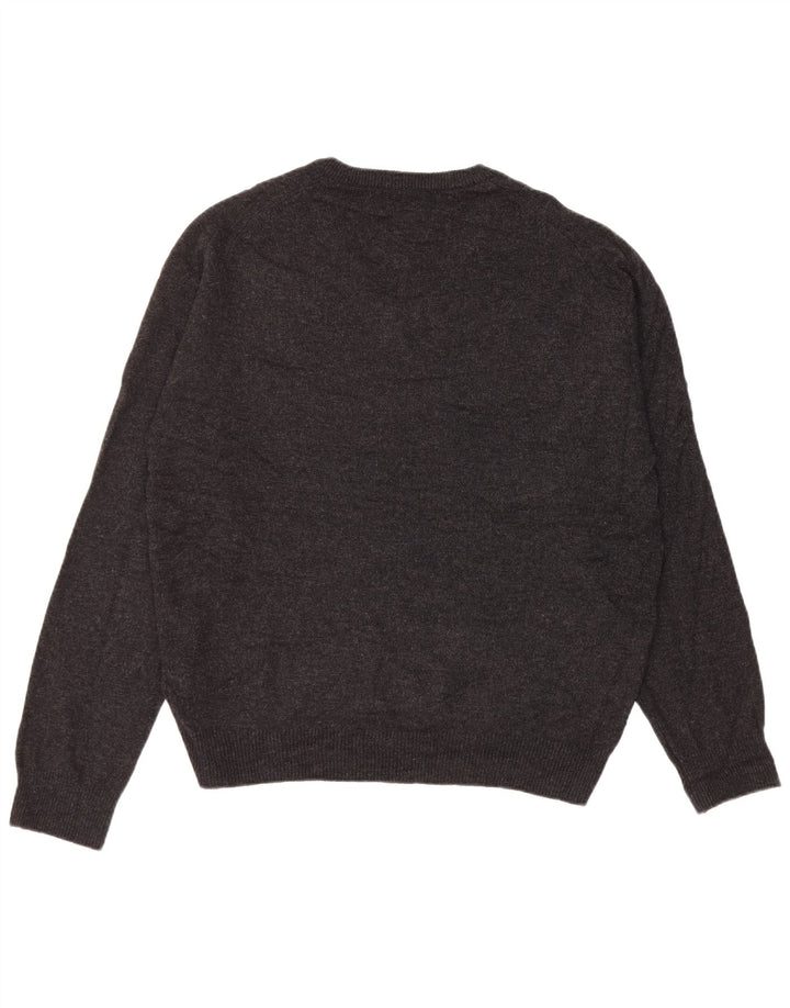 Maglione da uomo Marks & Spencer vestibilità regolare con scollo a V, grande lana nera