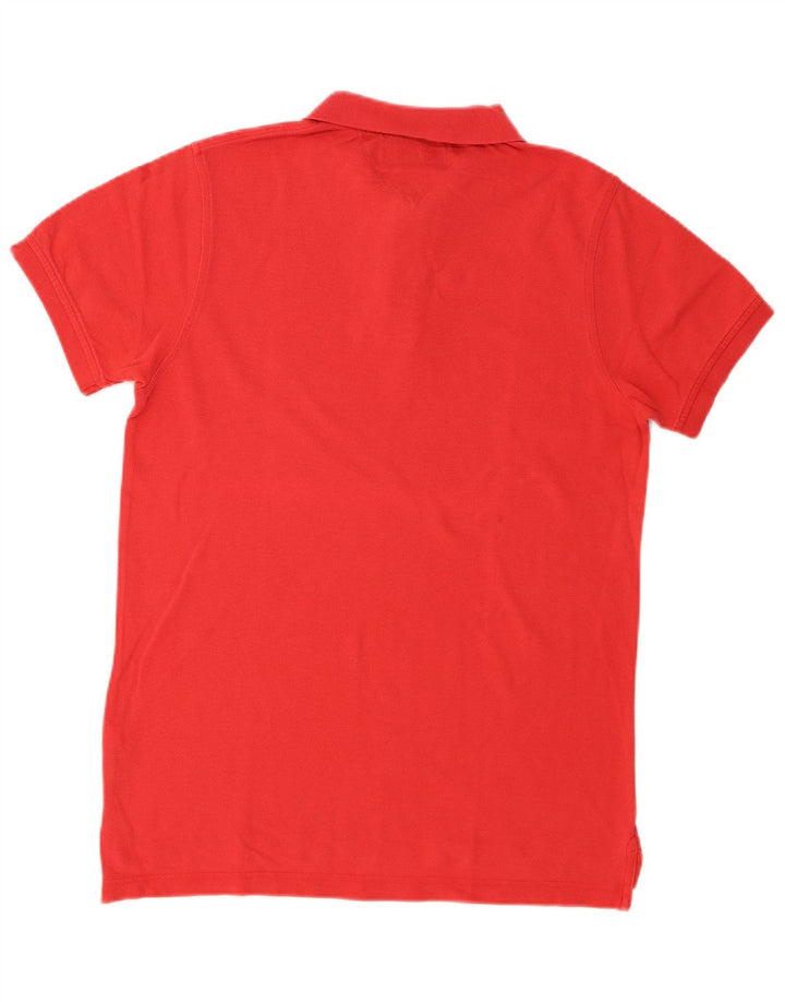 Polo da uomo slim fit Tommy Hilfiger in cotone rosso medio