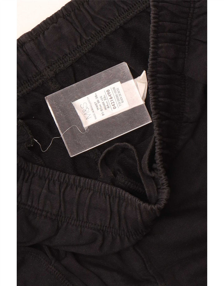Pantaloni da tuta da uomo Marks & Spencer grandi in cotone nero