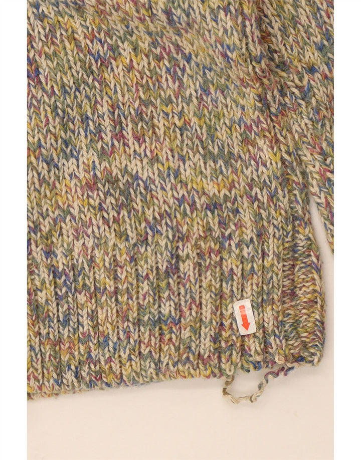 Maglione maglione a collo alto da donna Fat Face UK 10 piccolo multicolore