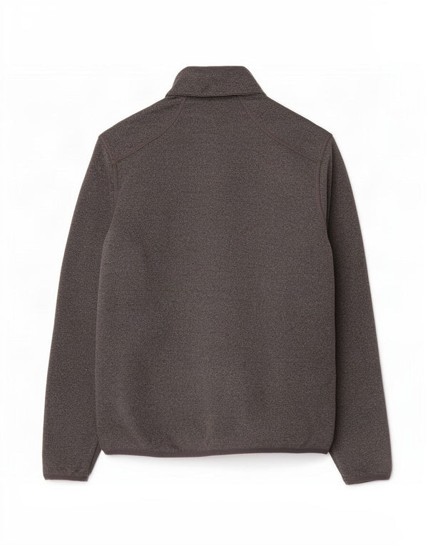 Calvin Klein Uomo Golf Zip Neck Pullover Tuta Top Small Grigio screziato