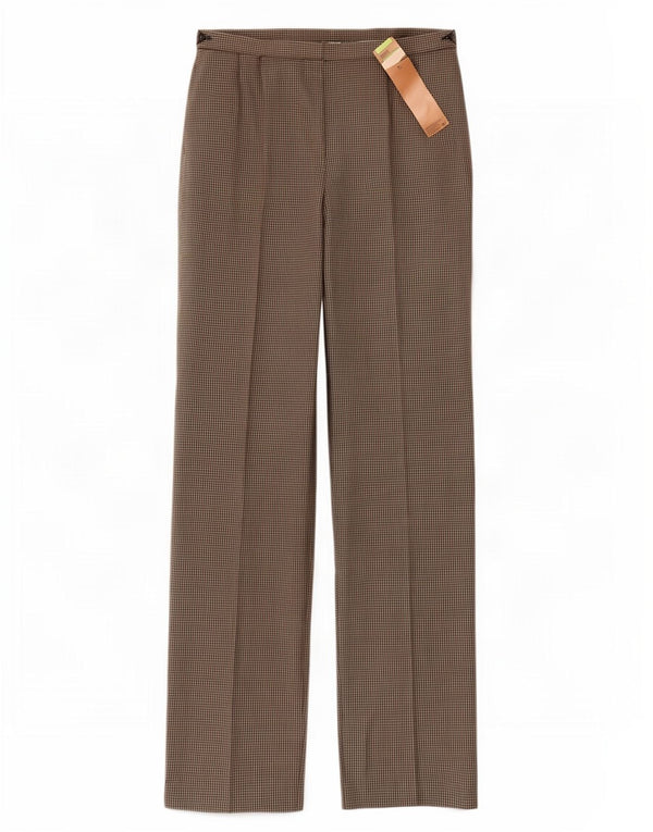 Marks & Spencer Womens Casual Trousers UK 12 Medium W28 L31 Black Check
