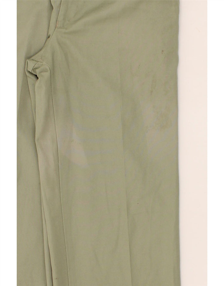 ST. BERNARD Mens Straight Chino Trousers W28 L32 Green Polyester Vintage St. Bernard and Second-Hand St. Bernard from Messina Hembry 