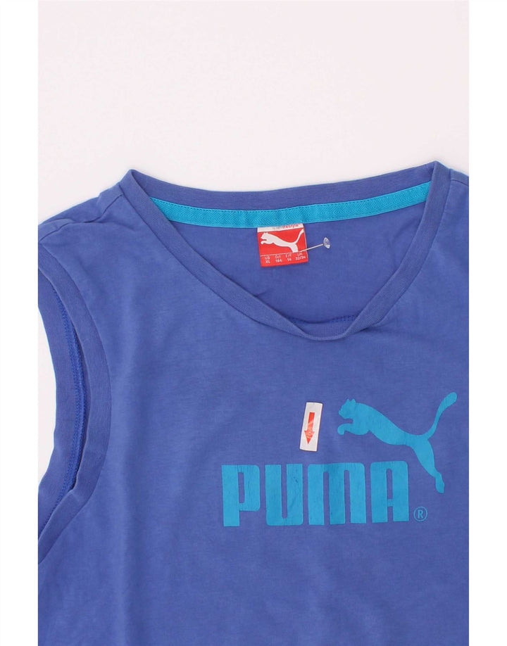 Canotta grafica Puma da ragazzo 13-14 anni Blu