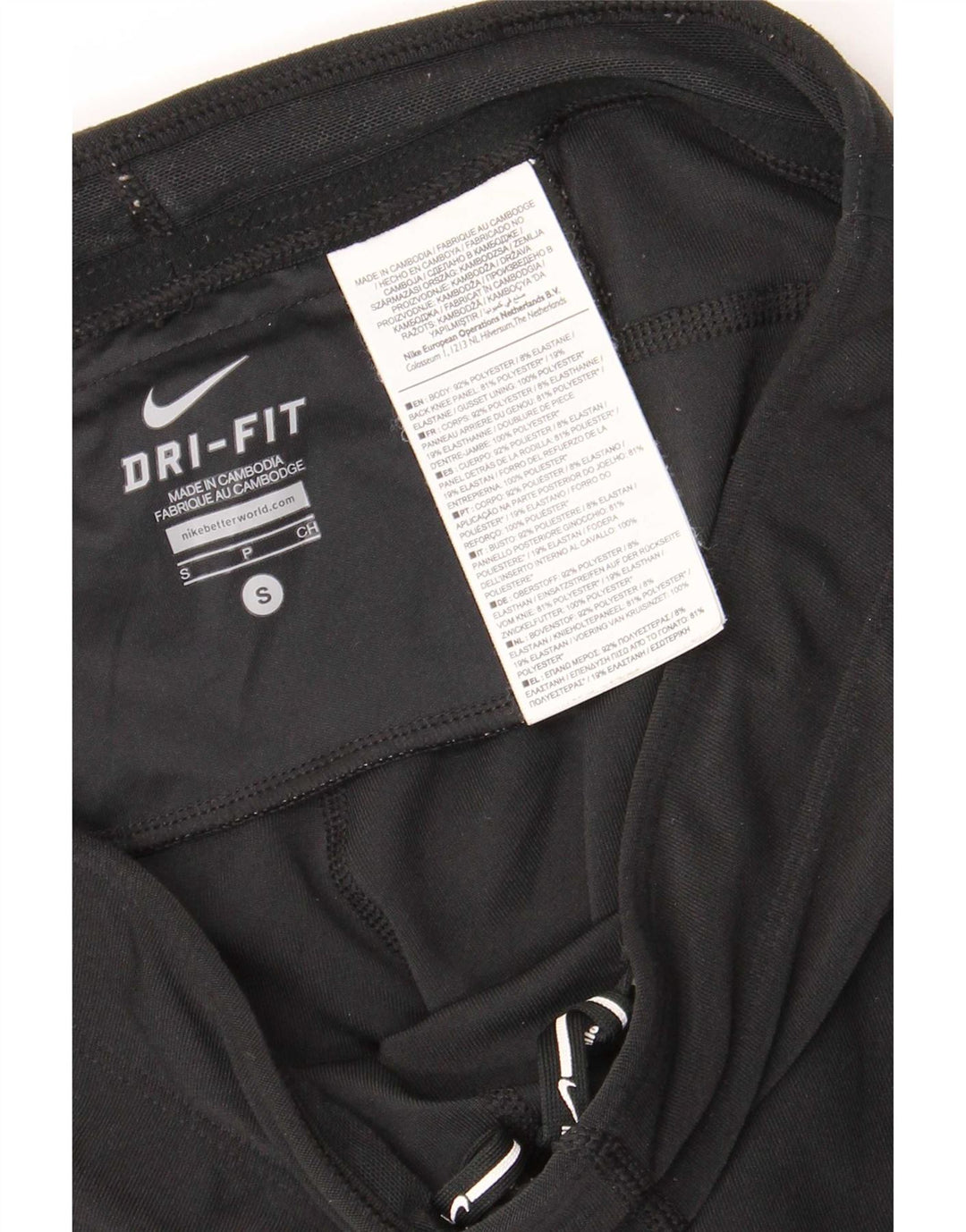 Leggings Capri da donna Nike UK 8 Small poliestere maculato nero