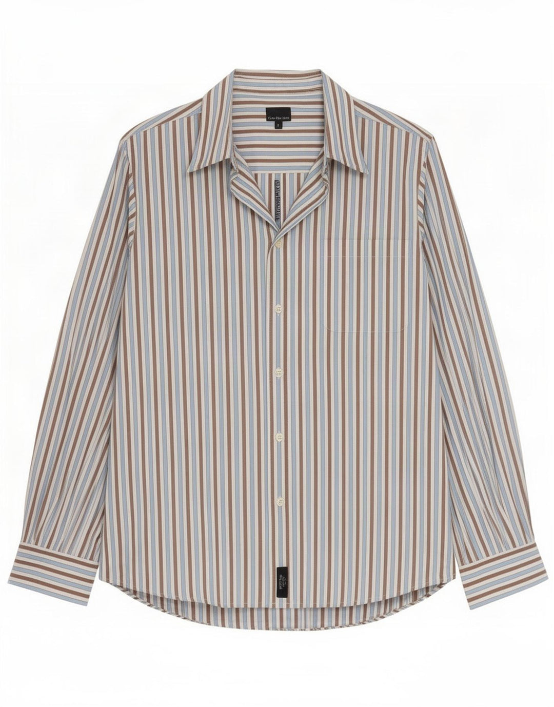 Camicia da uomo Calvin Klein in cotone a righe grandi blu