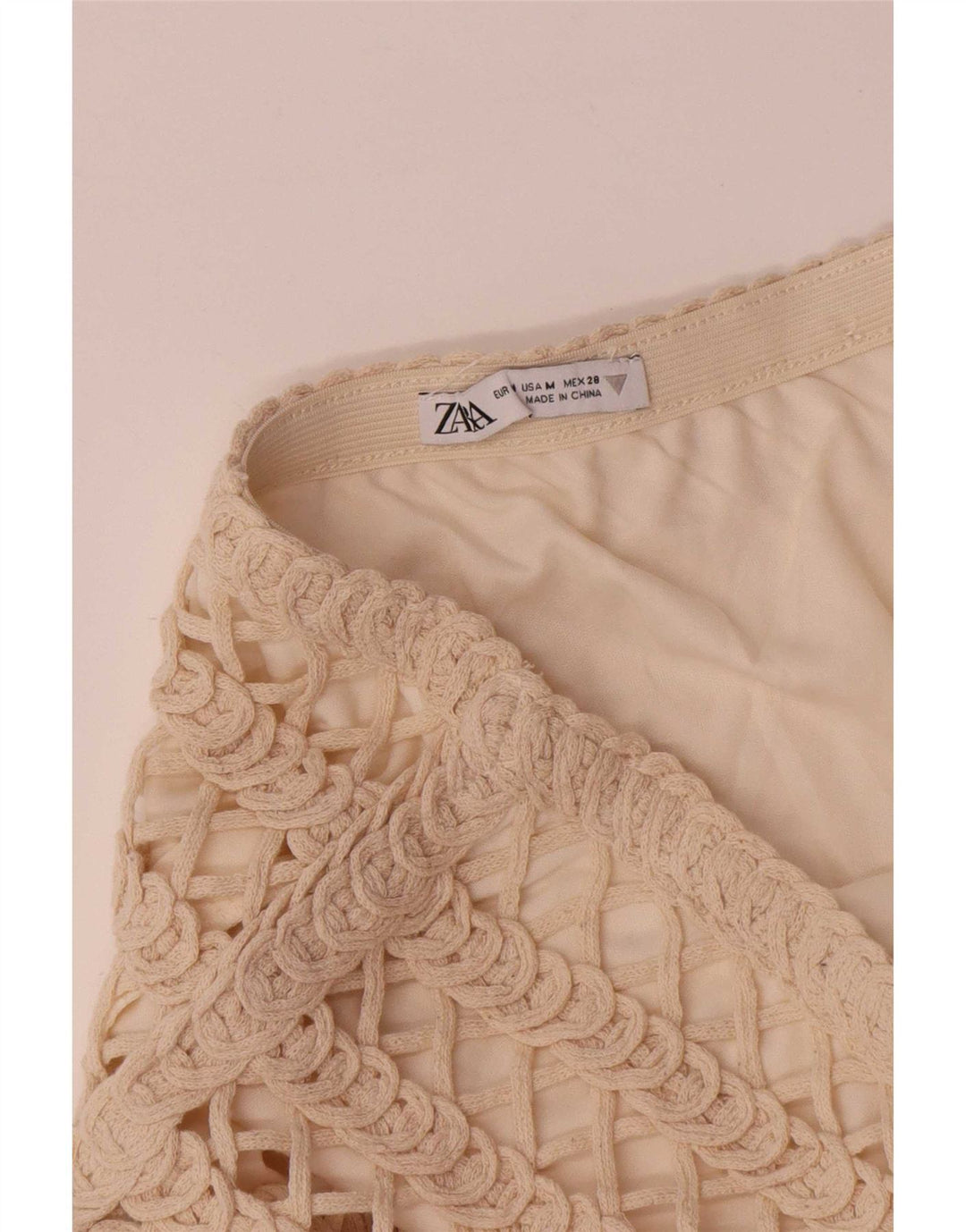 Gonna lunga Zara da donna media W28 in cotone beige