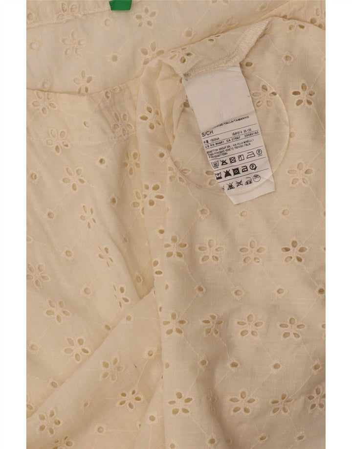 Camicetta da donna Benetton Top UK 10 Small Cotone bianco sporco