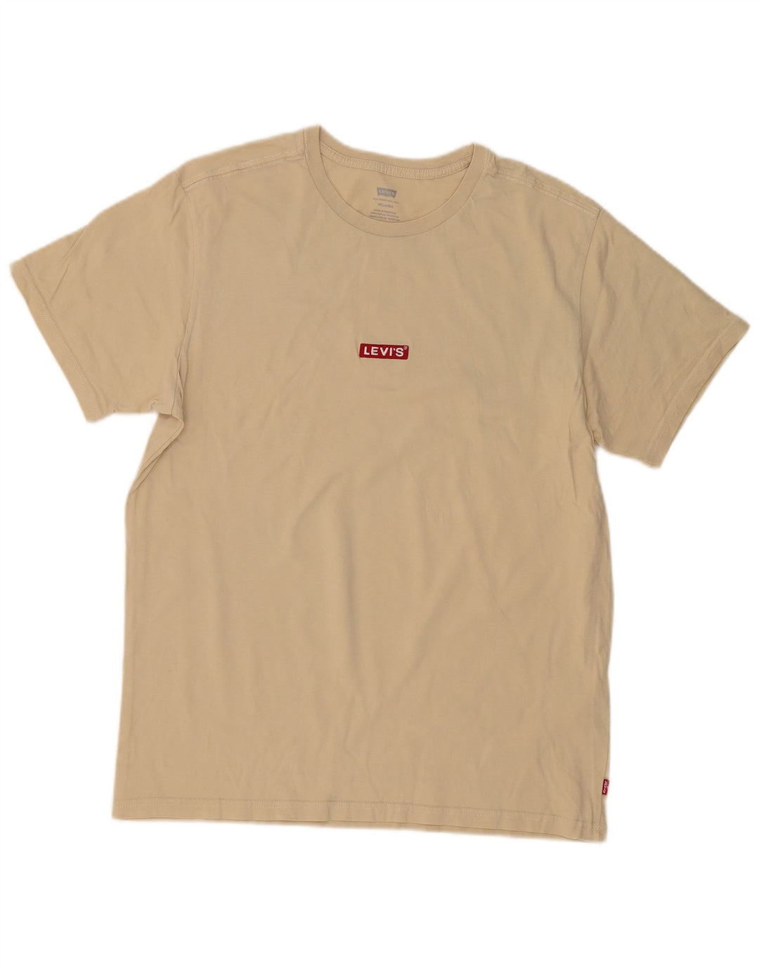LEVI'S Mens Relaxed T-Shirt Top Medium Beige Cotton