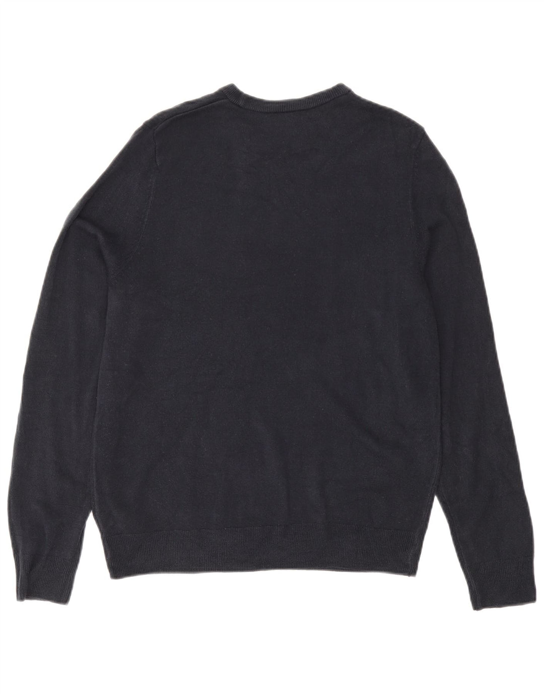 Maglione maglione girocollo da uomo Marks & Spencer medio blu navy acrilico
