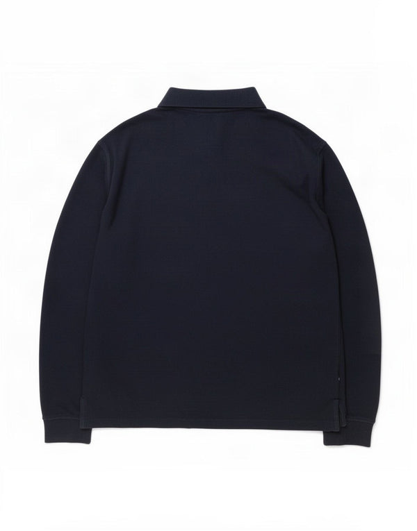 Felpa da uomo con collo alto James Pringle, maglione XL, cotone blu navy